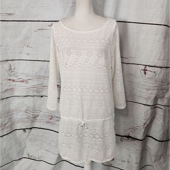 Ralph Lauren Crochet Swim Cover - Picture 1 of 6